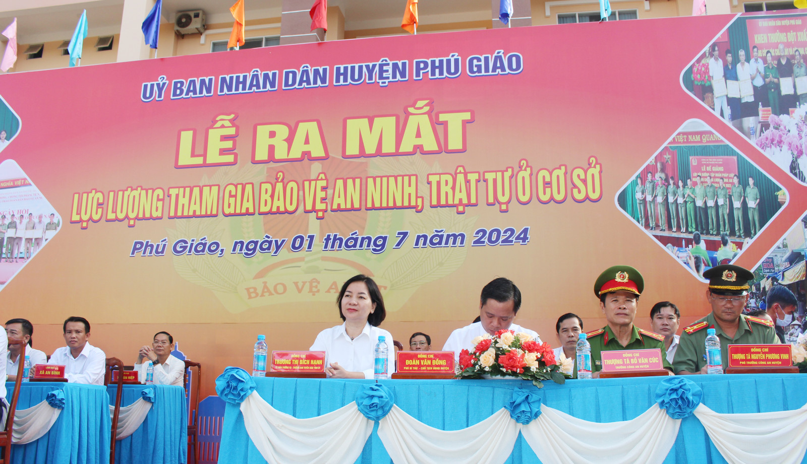 Đồng chí Trương Thị Bích Hạnh cùng lãnh đạo huyện Phú Giáo tham dự lễ ra mắt.